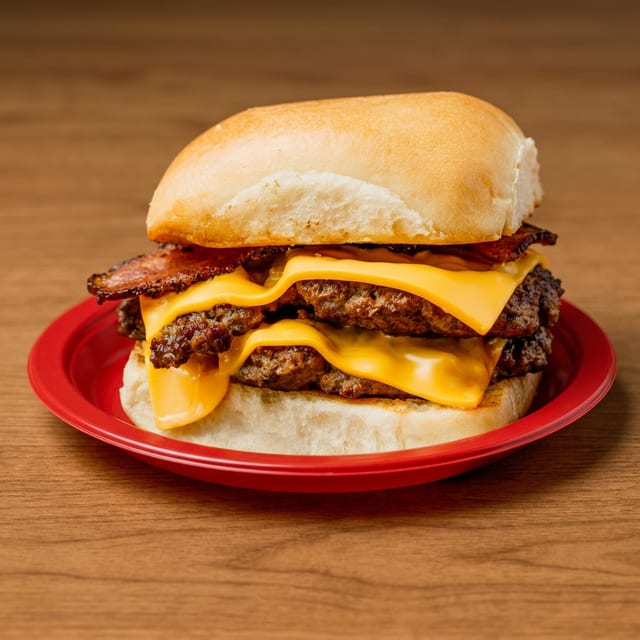 #27 DOUBLE BACON 2/3lb CHEESEBURGER.