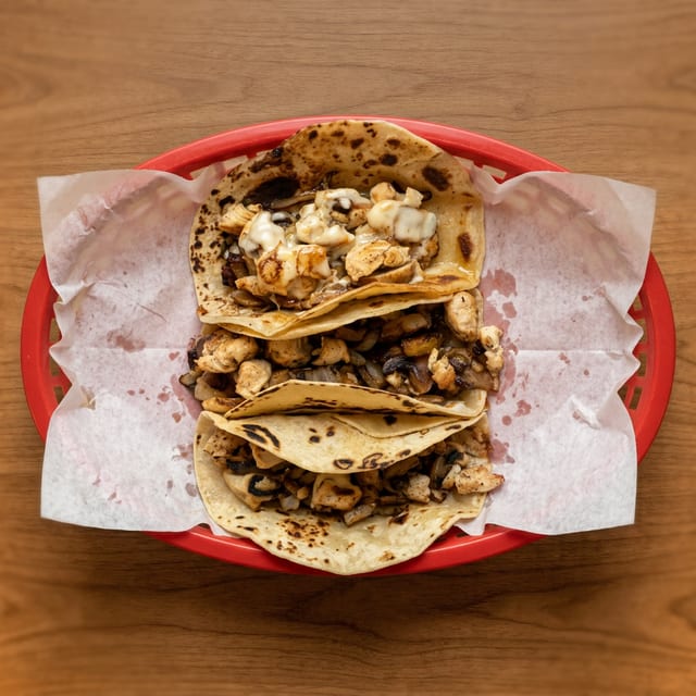 #47 Mushroom Chicken Tacos.