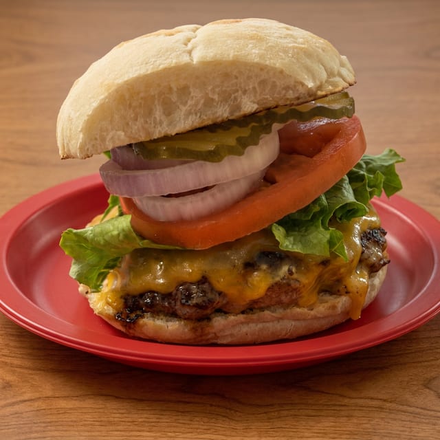 #29 JUICY TONY BURGER MEDIUM RARE.